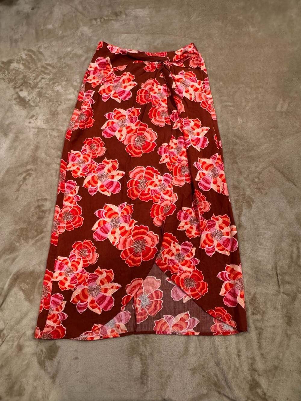 LOFT Floral Wrap Midi Skirt NWT Size 0